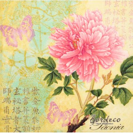 Serwetka decoupage firmy PAPER+ piwonia orient 33x33cm